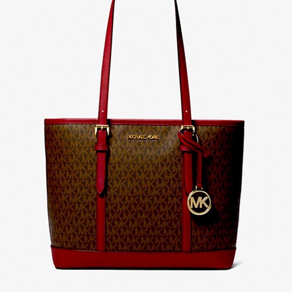 Jet Set Travel Small Logo Top-Zip Tote Bag
